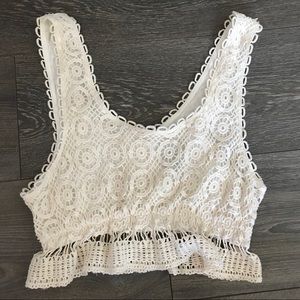 nwot knit lace tank top